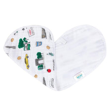 Load image into Gallery viewer, New York City Swaddle, Burp/Bib & Rattle Set