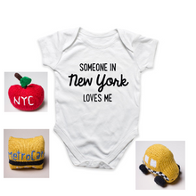 Load image into Gallery viewer, Someone in New York Onesie &amp; Rattle Set

